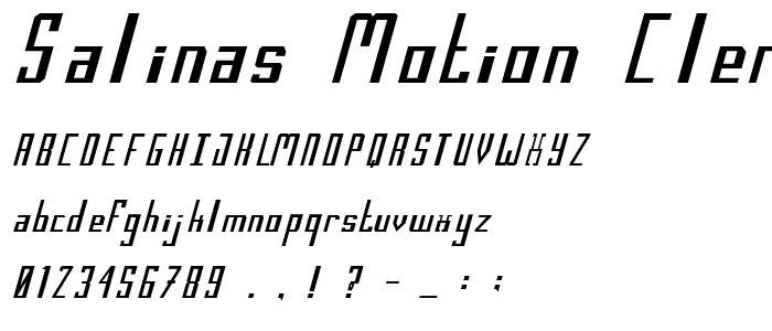 Salinas Motion Clerk 1 font